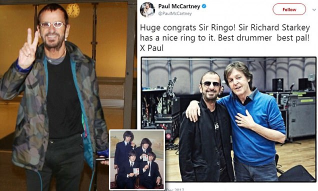 Paul McCartney Puji Ringo Starr atas Gelar `Ksatria` untuk Drummer The Beatles